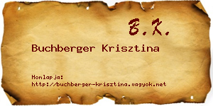 Buchberger Krisztina névjegykártya